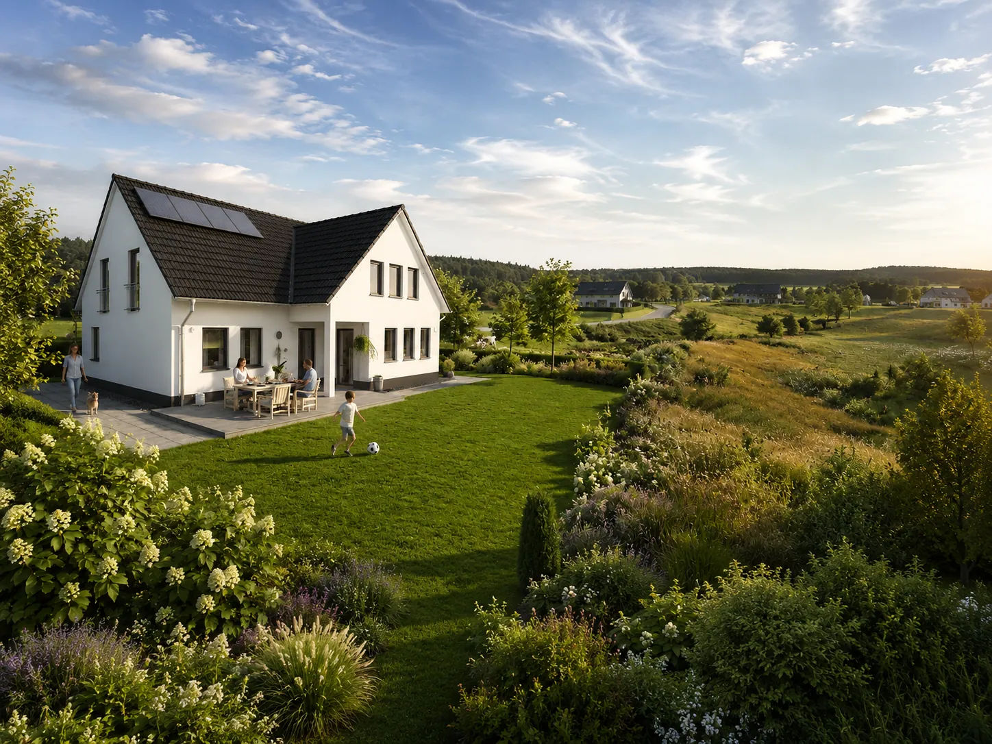 Einfamilienhaus am Feldrand im Landkreis Gifhorn, Visualisierung